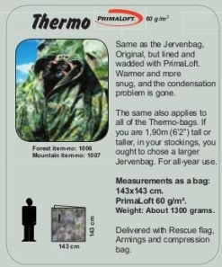 Jerven Fjellduken Thermo -Survie en plein air fjellduken jerven thermo