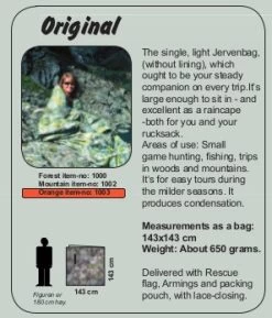 Jerven Fjellduken Original -Survie en plein air jervenbag original