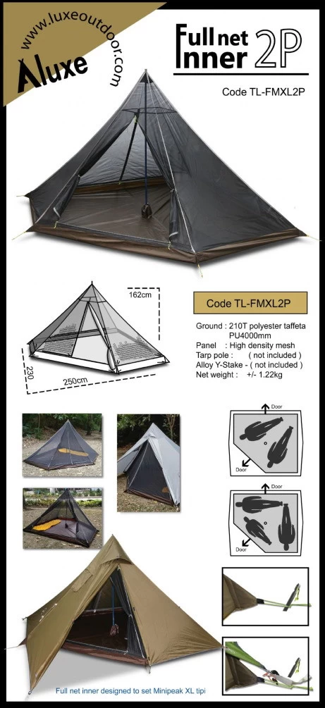 Luxe Outdoor Full Net Inner 2P Luxe Outdoor Full Net Inner 2P -Survie en plein air luxe outdoor full net inner 2p 2